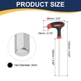 thumbnail image 2 of Uxcell 2pcs T-Handle Hex Key Wrench 2mm Metric 142mm Length Long Arm Cr-V T-Key Inner Hexagon Wrenches Spanner Repair Tools for Automotive Household Maintenance, Red Black, 2 of 7