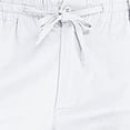 thumbnail image 4 of Dagegui Men's Drawstring Linen Pants Casual Loose Summer Beach Trousers with Pockets White M, 4 of 7
