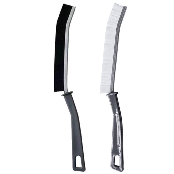 Cepillo de limpieza de huecos Mango ergonómico Ventana Ranura Ranura Cepillo para polvo (negro)