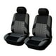 thumbnail image 1 of Juego de fundas de asiento de coche Ajuste universal La mayoría de las fundas de coches con detalle de pista de neumático Estilo Protector de Ventana automotriz 2 fundas para asientos delanteros, 1 of 6