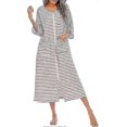 thumbnail image 1 of Womens Robes Dressing Gowns,women Zipper Robe Short/long Sleeve Housecoat Soft Zip Up Bathrobe With Pockets Nightwear Sleepwear, 1 of 5