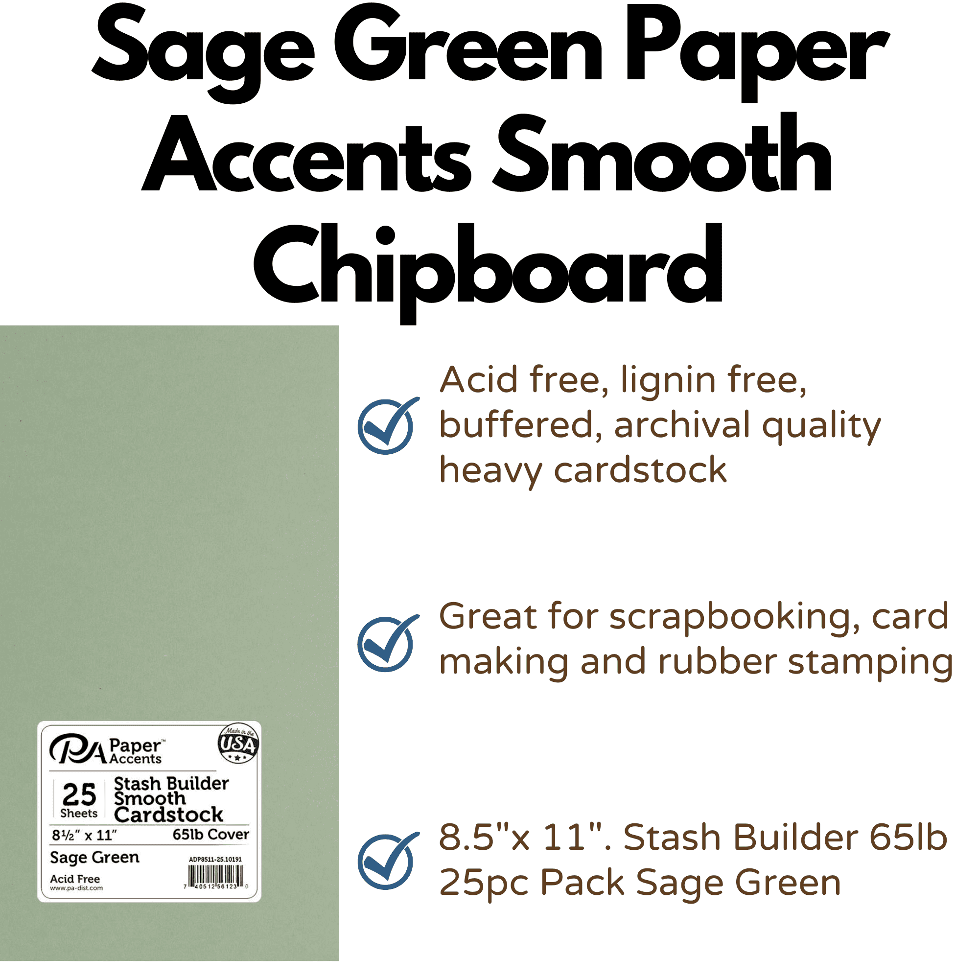 Paper Accents Cardstock 12x 12 Smooth 65lb Sage Green 1000pc Box