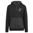 thumbnail image 2 of Men's Levelwear Black Florida Marlins Chicane Core Logo Quarter-Zip Pullover Hoodie, 2 of 3