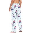 thumbnail image 3 of FORMRS Mens Pajama Pants with Pockets Sleepwear Lounge Bottoms Sizes S-2XL, Blue Ice Hockey, 3 of 7