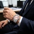 thumbnail image 6 of Fashion Quartz Watch, Waterproof Stainless Steel Wristwatch With Accurate Timekeeping Elegant Business Style And Durable Design, Casual Dress Watch For Men Women Office Travel Daily Wear, 6 of 9