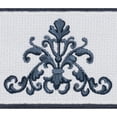 thumbnail image 3 of Authentic Hotel and Spa  Midnight Blue Turkish Cotton Scrollwork Embroidered Hand Towel, 3 of 3