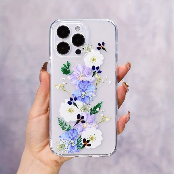 Flower Pattern, 2.0 Transparent All-inclusive Thickened Protective Phone Case, Full-Body Protection Shockproof Drop Proof Silicone Soft Rubber TPU Phone Case For IPhone7 To 14 Full Series
