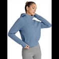 thumbnail image 2 of Sudaderas con Capucha y Cremallera para Mujer, Chaquetas, Sudaderas , Conjuntos de para Otoño, Camisetas Casuales y Cómodas Estilo Y2k, Ropa de Invierno. Azul Marino S, 2 of 9