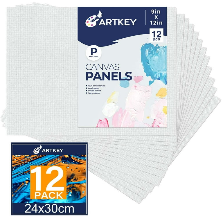US Art Supply 12 X 12 inch Professional Artist Quality Acid Free Canvas  Panel Boards for Painting 12-Pack (1 Full Case of 12 Single Canvas Board
