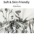 thumbnail image 6 of Floral Shower Curtain, Modern Abstract Wild Flower Herb Plant Fabric Shower Curtain Set, Cottagecore Aesthetic Shabby Chic Botanical Shower Curtain for Bathroom Decor, Cream, Black, 72x72, 6 of 6