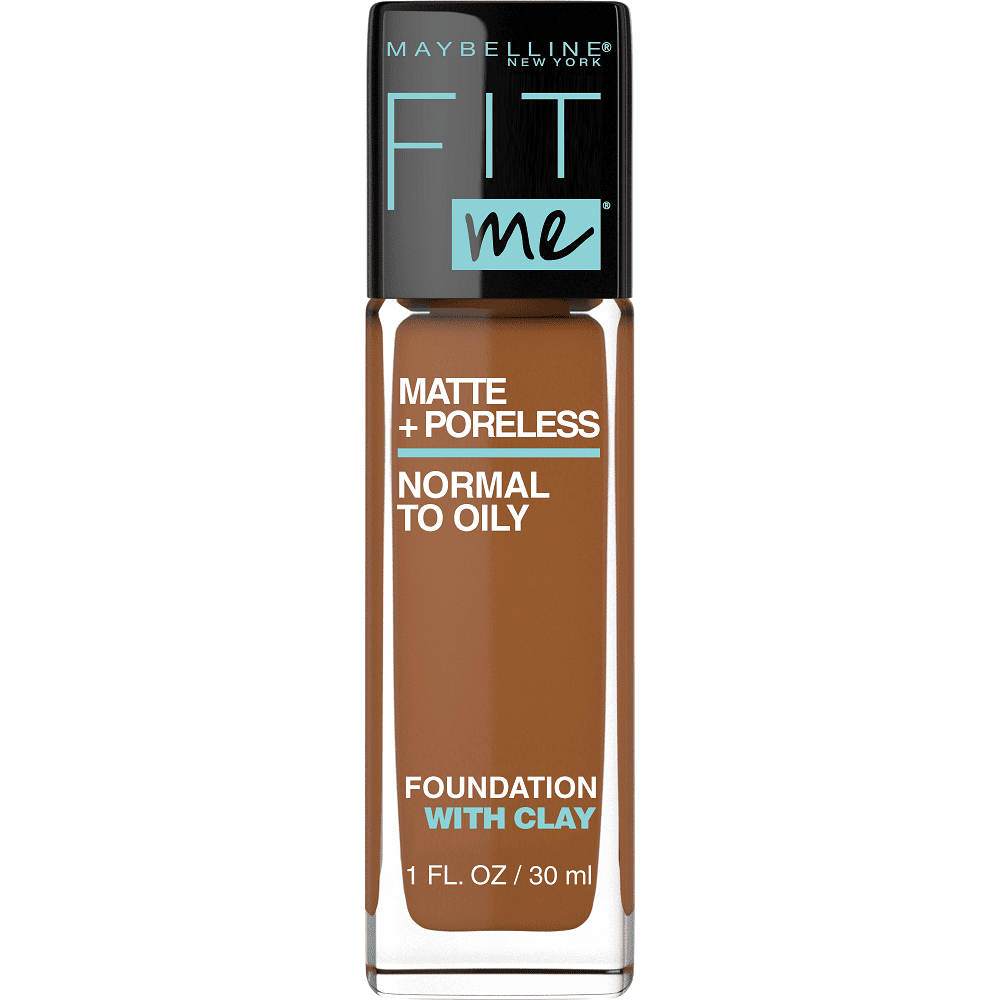 Maybelline Fit Me Matte + Poreless Liquid Foundation Makeup, Mocha, 1 fl. oz.
