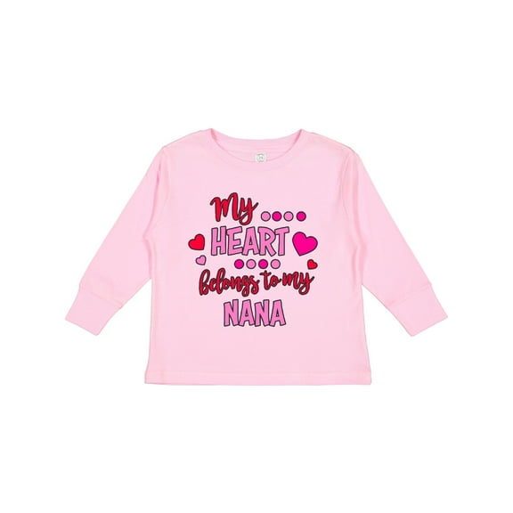 Inktastic My Heart Belongs to My Nana Boys or Girls Long Sleeve Toddler T-Shirt