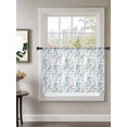 thumbnail image 2 of Sheer Curtains 54 Inch Length, Blue Grey Botanical Semi Sheer Curtains Light Filtering Window Treatment, Spring Floral Summer Farmhouse Privacy Voile Drapes for Living Room Bedroom 52x54 Inch, 2 of 7