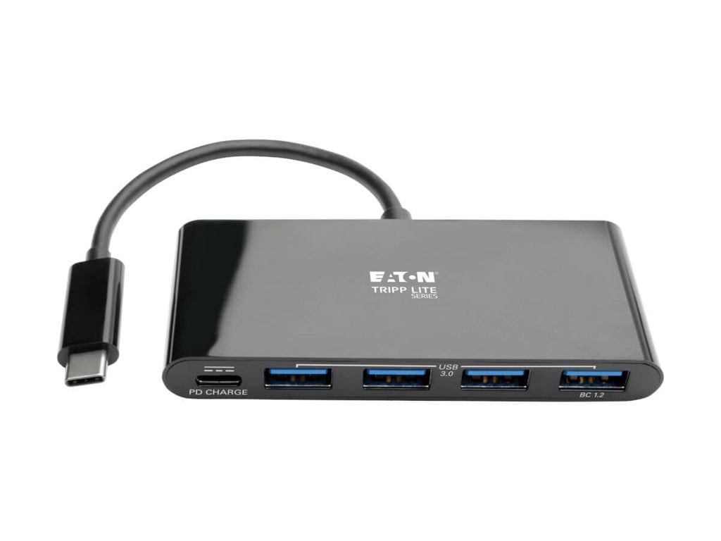 Tripp Lite USB-C Hub Adapter w 4x USB-A & USB Type C PD Charging
