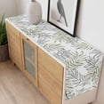 thumbnail image 4 of Sage Green Leaves Table Runner - 48 Inch Long, Kitchen Dining Table Runner Dresser Scarves, Abstract Modern Geometric Lines Simple Art Farmhouse Decor for Coffee Tables Wedding Party Banquet, 4 of 8