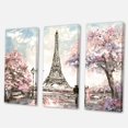 thumbnail image 2 of Design Art - Eiffel with Pink Flowers, 2 of 3