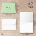 thumbnail image 6 of Baby Thank You Card - Elegant Light Green Mint Greeting for Birthdays, Baby Showers, Weddings, Business - White Blank Interior | 4.25 x 5.5” | Set of 25 Cards & 25 Envelopes, 6 of 6