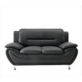 thumbnail image 6 of Uspridefurniture Sanuel Faux Leather 2Pcs Living Room Sets,Black, 6 of 7
