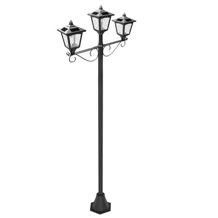 72 Street Vintage Outdoor Garden Triple Solar Lamp Post Light Outdoor Garden Triple Solar Lamp Post