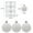 white, variant on Christmas Balls Christmas Tree Ornaments,YgkuHd 6Pcs 3.15In Christmas Tree 3.54In Bauble Hanging Home Party Ornament Decor