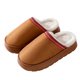 thumbnail image 2 of Zapatillas para calidez en el hogar en otoño e invierno, estilo de pareja de fondo plano antideslizante, zapatillas peludas con puntera sencilla y moderna, 2 of 5