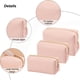 thumbnail image 3 of Bolsa de cosméticos de cuero de PU de 3 piezas para mujer Bolsa de maquillaje minimalista para uso diario Monedero de almacenamiento portátil Bolsa de cosméticos pequeña y ordenada Neceser resistente, 3 of 6