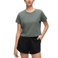 thumbnail image 1 of Remera CRZ YOGA de Algodón Pima Crop Relajada Gris Salvia XL, 1 of 4