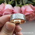 thumbnail image 5 of Vagzen 6mm 8mm Rose Gold Hammered Tungsten Rings for Men Women Couple, 5 of 8