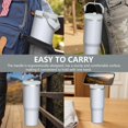 thumbnail image 7 of Modern 30oz Handheld Travel Tumbler with Handle – Double Wall Stainless Steel Insulated Cup, Flip Straw Lid, Leak-Proof & BPA-Free for Hot and Cold Drinks – Durable Coffee & Juice Mug White, 7 of 7