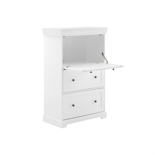 Crosley Furniture Alena 2 Drawer Traditional Wood Secretary Desk