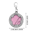 thumbnail image 3 of Dsscvnef Medium Size Pet Circular Diamond Dog Tag Loss Information Tag DIY Handwritten Love Pendant, 3 of 6