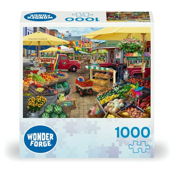 Ravensburger Wonder Forge Puzzle Series - Farmer's Market Day (2024), 1000 Piece Jigsaw Puzzle