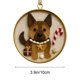thumbnail image 3 of Adorno navideño de cristal con forma de perro de la costa, adorno navideño de cristal con forma de perro, decoración navideña de estilo costero, material de cristal duradero, base de metal,, 3 of 9