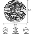 thumbnail image 4 of Coolnut Black Abstract Marble Round Placemats Durable Non-Slip Table Mat Heat and Stain Resistant Placemat for Kitchen Table Outdoor BBQ Activities(6PCS) Home Decor Gifts, 4 of 7