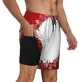 thumbnail image 2 of Fotbe Winter Christmas Snowflake Traje de Baño para Hombre – Shorts de Natación de Secado Rápido con Forro y Bolsillos-Small, 2 of 6