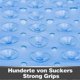 thumbnail image 2 of Square Non Slip Bath Mat with Suction Cups - Durable and Stylish - Modern Design - Quality Suction Cups - Machine Washable and Latex Free(Blue), 2 of 5