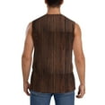 thumbnail image 4 of Balery Vintage Wood Men's Sleeveless Muscle Shirts Workout Tank Top, Moisture Wicking, Odor Protection-Small, 4 of 8