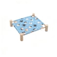 thumbnail image 4 of Cififendec Elevated Summer Pet Cot Bed, 20.28"×17.91", Breathable Detachable Printed Fabric Raised Dog Cat Sleeping Mat for Indoor Floor Naps Balcony Cool Rest Time, 4 of 5