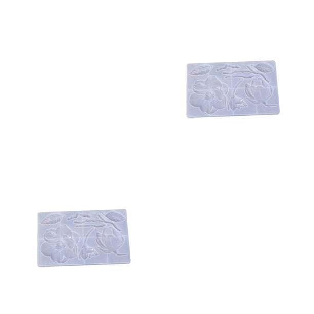 Inteprter Molde de silicona, molde de fundición epoxi, pegamento de cristal hecho a mano, piezas artesanales, accesorios de bricolaje, herramientas de peonía 2piezas Inteprter CBP362294