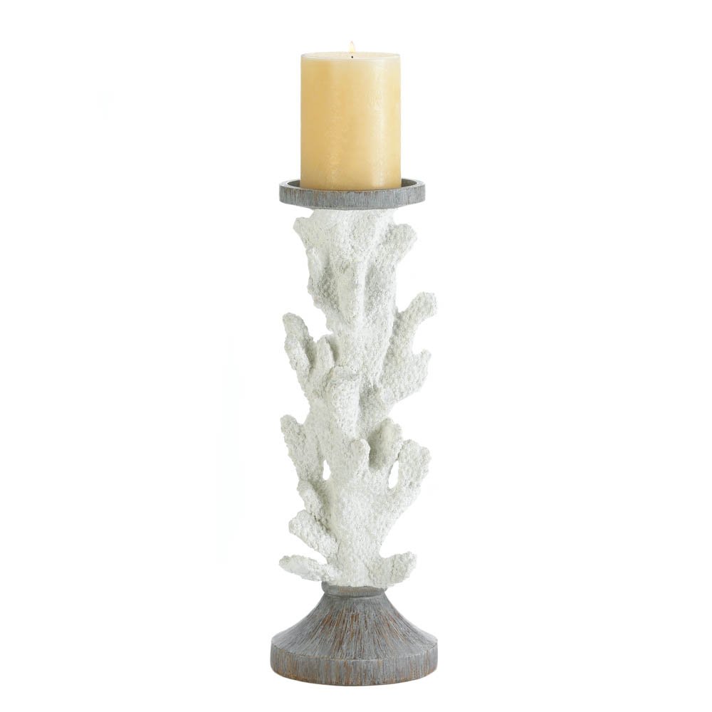 Large Pillar Candle Holders, Modern White Pedestal Candle Holder Pillar