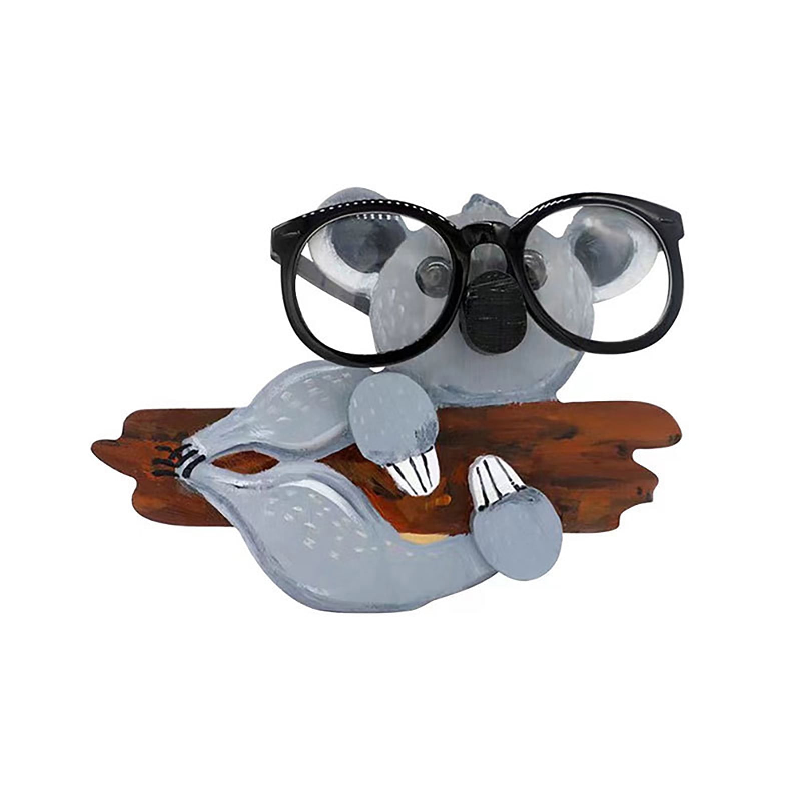 5.9" Wooden Animal Glasses Holder, Cute Cartoon Glasses Storage Rack