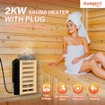 thumbnail image 2 of Calefactor para sauna Mangoct 2 kW 110 V con temporizador para habitación pequeña, 2 of 7