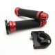 thumbnail image 2 of Adjustabble Par 22 mm Manillar de la motocicleta aleación de aluminio Kit de agarre de mano empuñaduras agarras de barras para crucero de motor en bolsas Paquete rojo Monstrate VI002286-02, 2 of 7