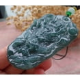 thumbnail image 4 of Certified Icy Green Pale Lavender Burma 100% Natural A Jade jadeite Pendant Dragon Coin Necklace 659478 TN, 4 of 9