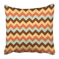 thumbnail image 1 of BSDHOME Brown Chevron Arrows Geometric Design Colorful Aqua Blue Yellow Orange Coral Pink Pillowcase 18x18 inch, 1 of 1