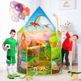 thumbnail image 2 of Moncoland Dinosaur Kids Play Tent for Boys 3-8 Years Toddlers Pop up Polyester Playhouse Indoor Outdoor, 2 of 6