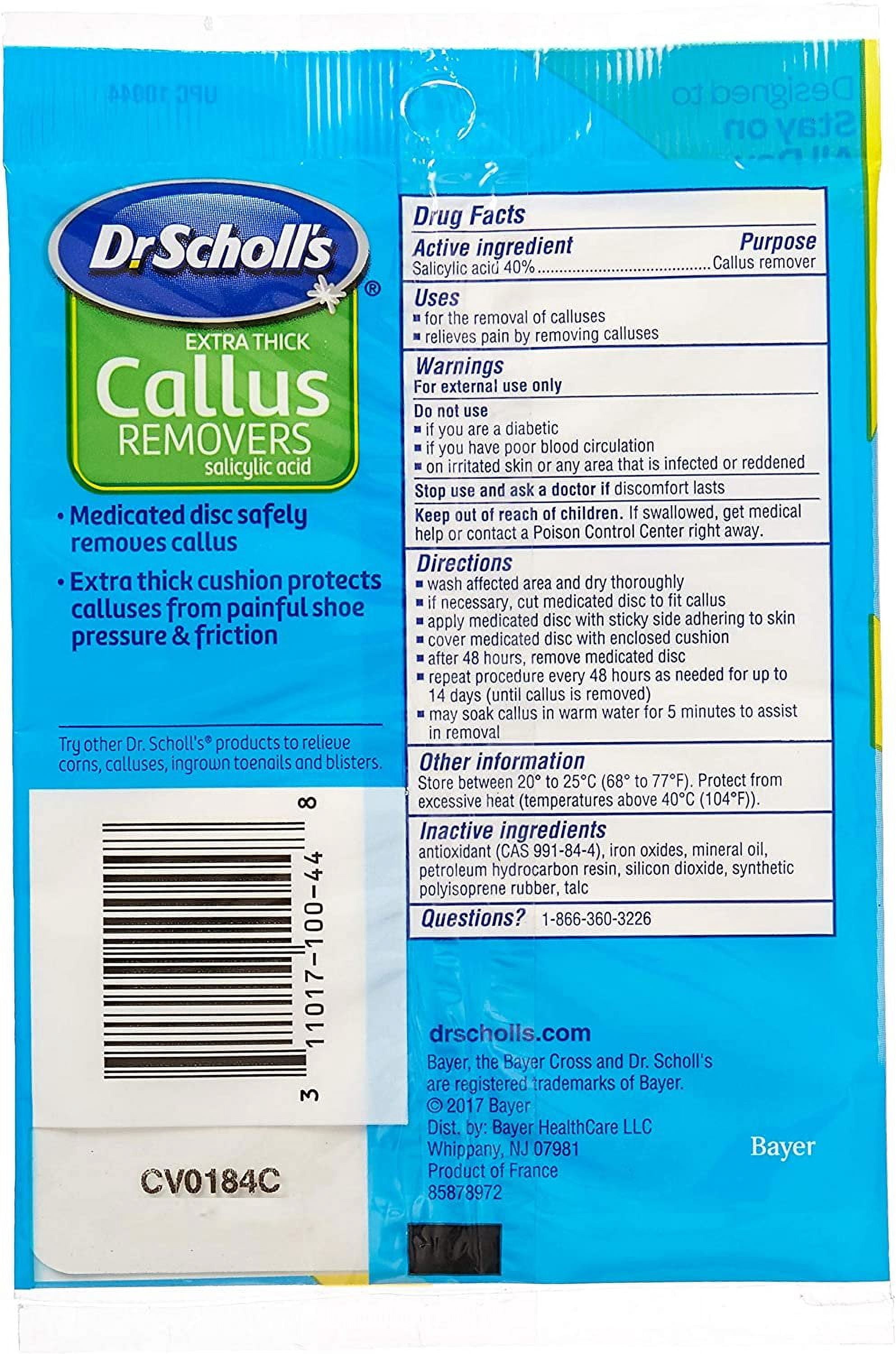 Dr. Scholl's Extra Thick Callus Removers, Stay On All Day, 4 Ct, 6-Pack