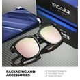 thumbnail image 4 of Square Polarized Mirrored Sunglasses for Women Colorful 80's Anti-Glare TR90 Frame UV Protection Sun Glasses, 4 of 7