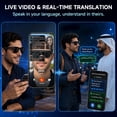 thumbnail image 3 of CamelParty AI Smart Glasses with 8MP Camera, Video Recording Sunglasses with Real-Time Translation, AI Voice Assistant, Bluetooth, WI-FI, Hands-Free Calls & Music, Gifts for Men Women, 3 of 8