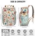 thumbnail image 3 of Travel Cooler Bag - Pioneer Flower Floral Print Pattern Camping Beer Cooler Backpack with Bottle Opener- Waterproof Insulated Picnic Backpacks - Cooler Bag for Beach, 3 of 6